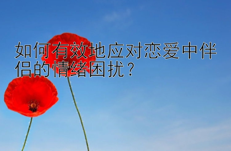 如何有效地应对恋爱中伴侣的情绪困扰？