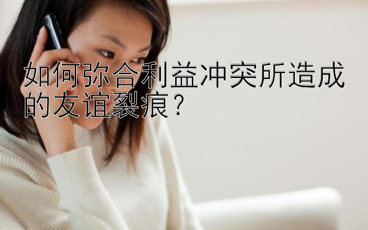 如何弥合利益冲突所造成的友谊裂痕？