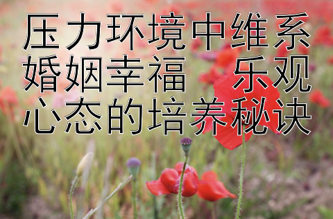 压力环境中维系婚姻幸福  乐观心态的培养秘诀